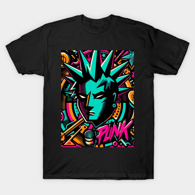 Anarchy in Art: Punk Rock Vector Design T-Shirt by diegotorres